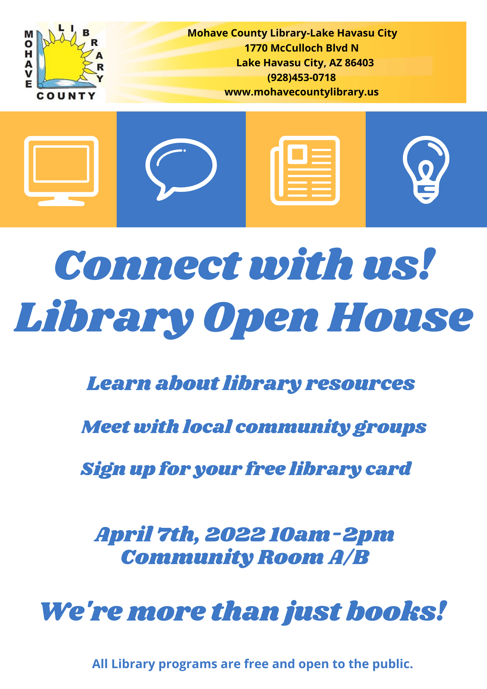 Library Open House “Connect with Your Library”